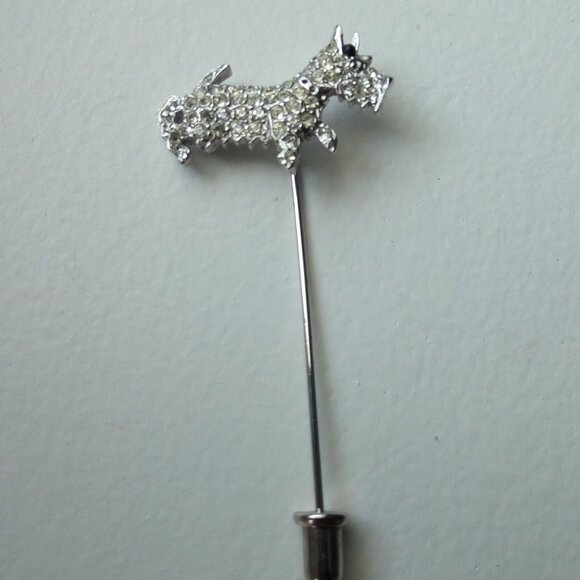 Signed Vintage D'Orlan Boucher 9117 Scottish Terrier Dog Stick Pin Brooch - Picture 6 of 7